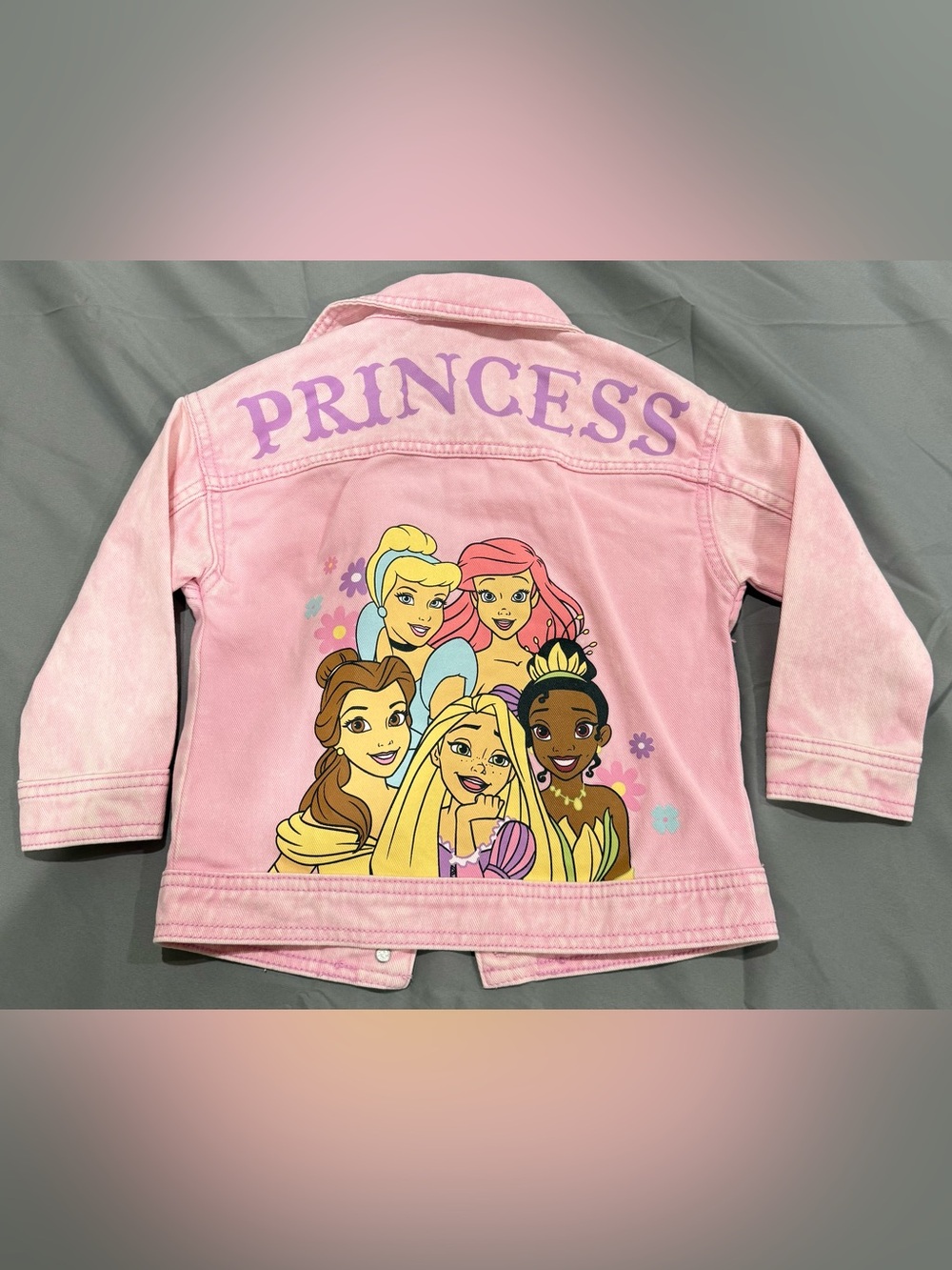 Disney Princess Toddler Girl Pink Denim Jacket